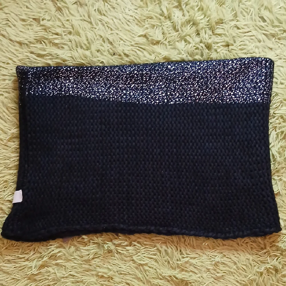 Cowl Infinity Black Glitter Scarf‎ OS